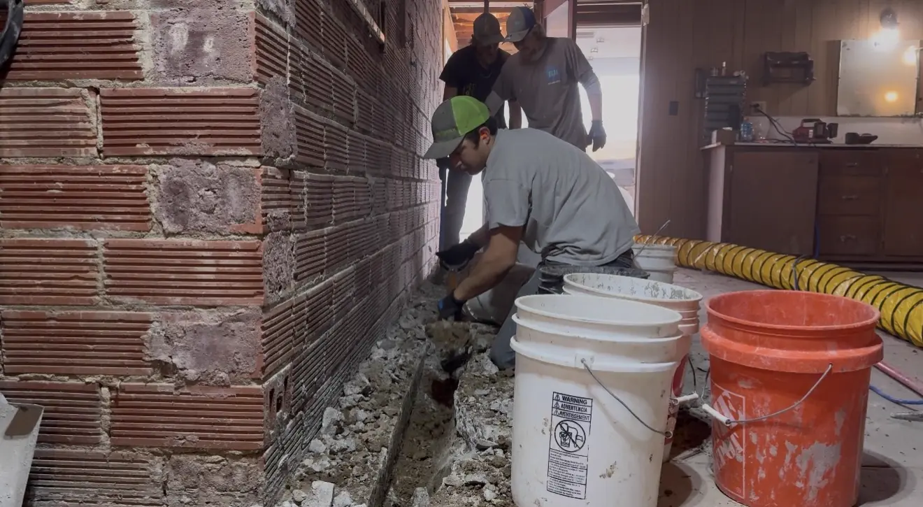 Basement Waterproofing project in Liberty, MO