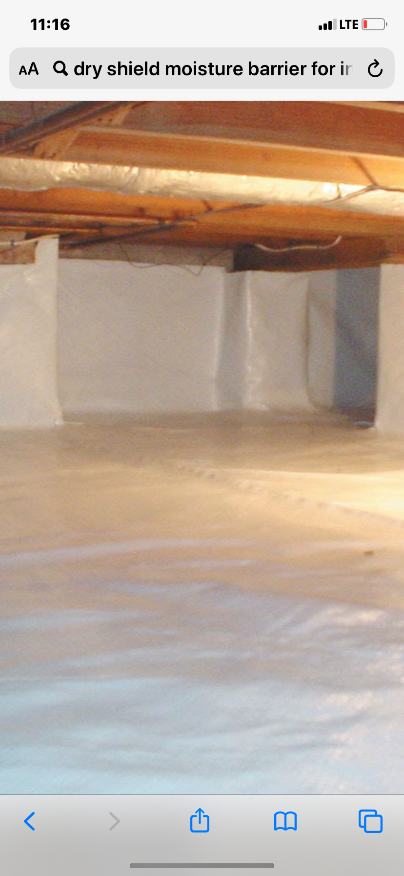 Completed crawlspace encapsulation with moisture barrier and insulation — Ankeny, IA