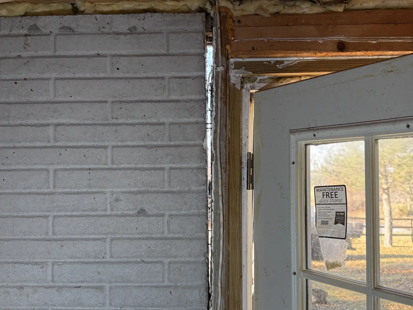 Door frame separating from wall due to foundation settlement — Independence, MO