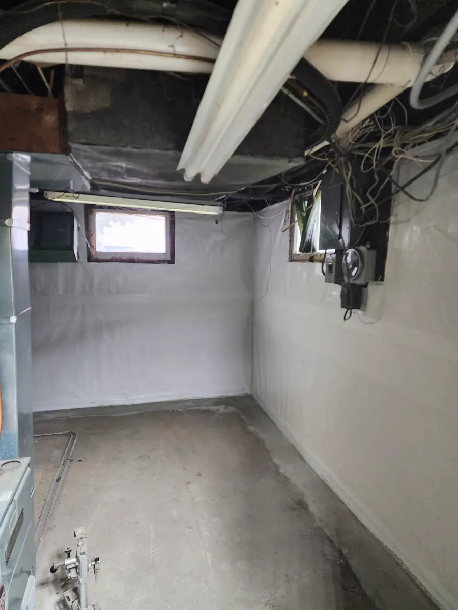 Braced concrete wall forms ready for pour — Ankeny, IA