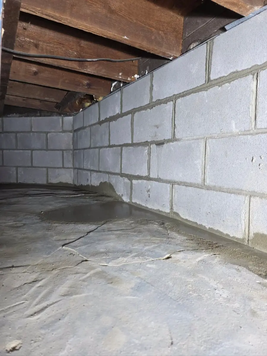 Waterproofing membrane applied to exterior of new wall — West Des Moines, IA