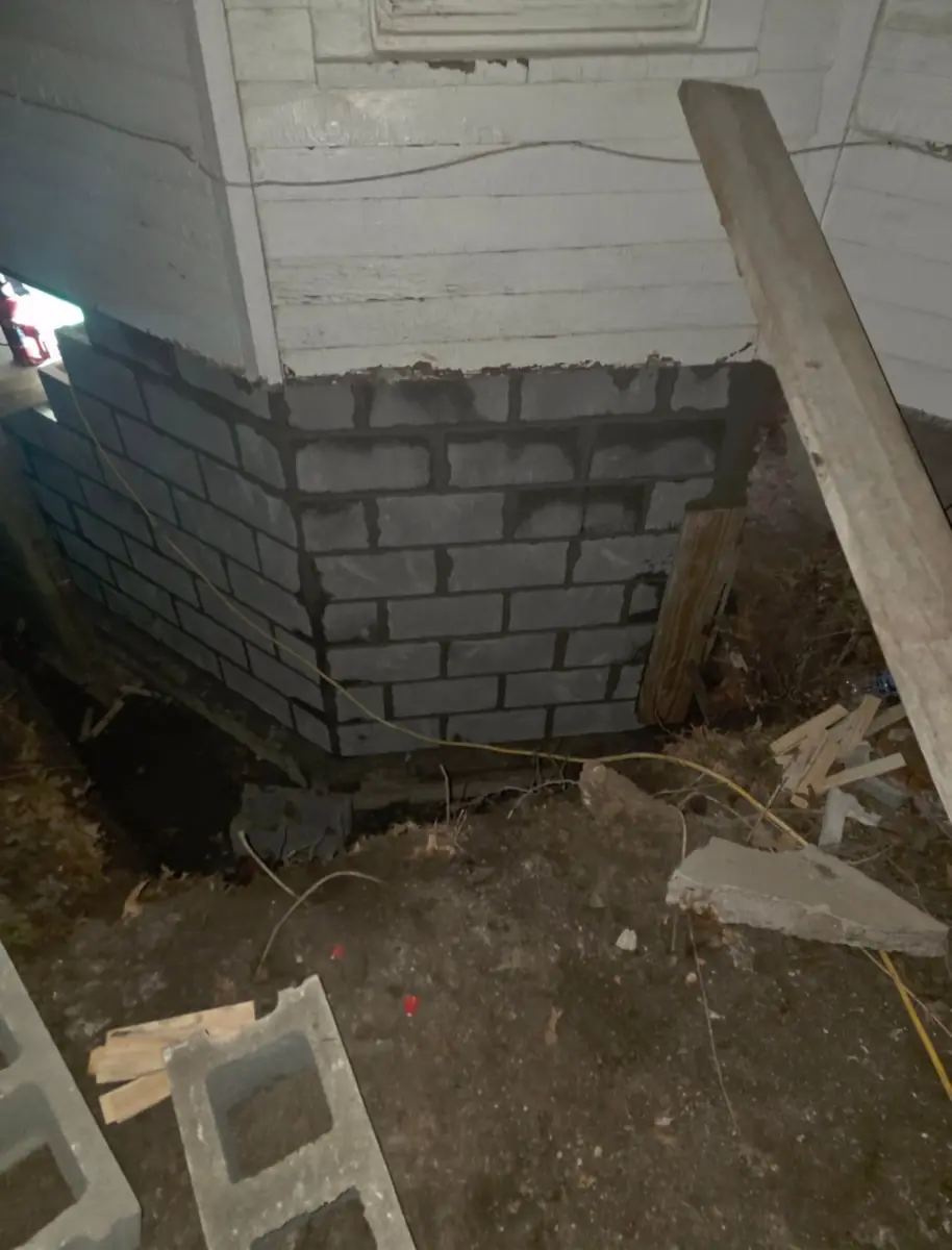 Backfill complete around new foundation wall — West Des Moines, Iowa