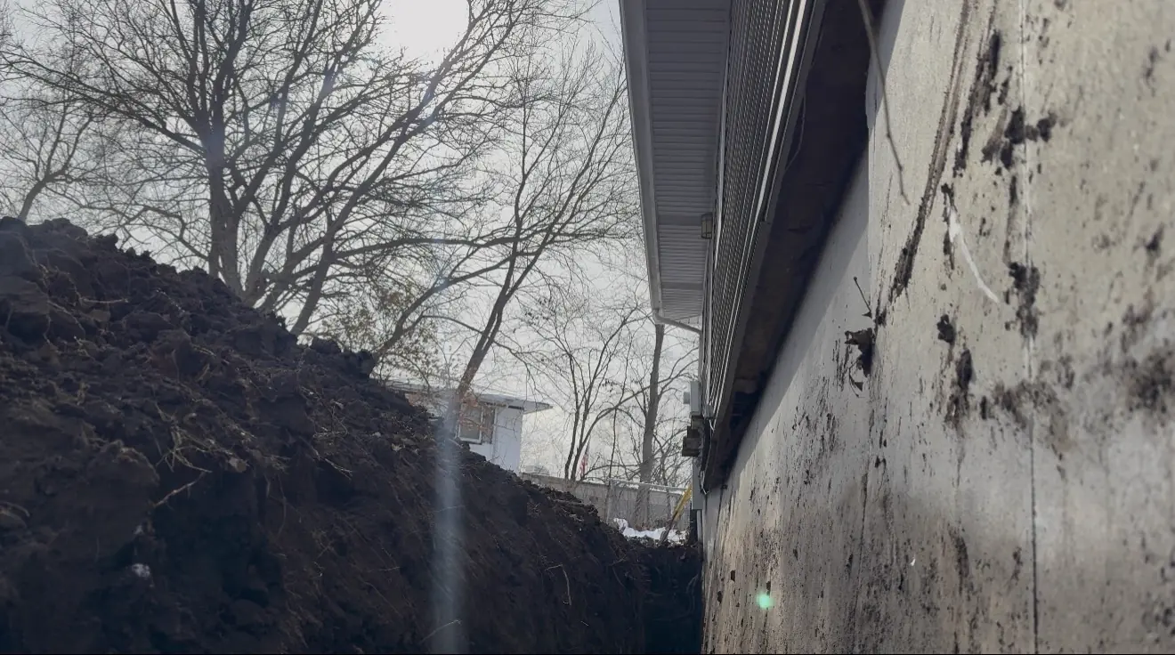 Completed wall straightening and waterproofing — Raytown, MO