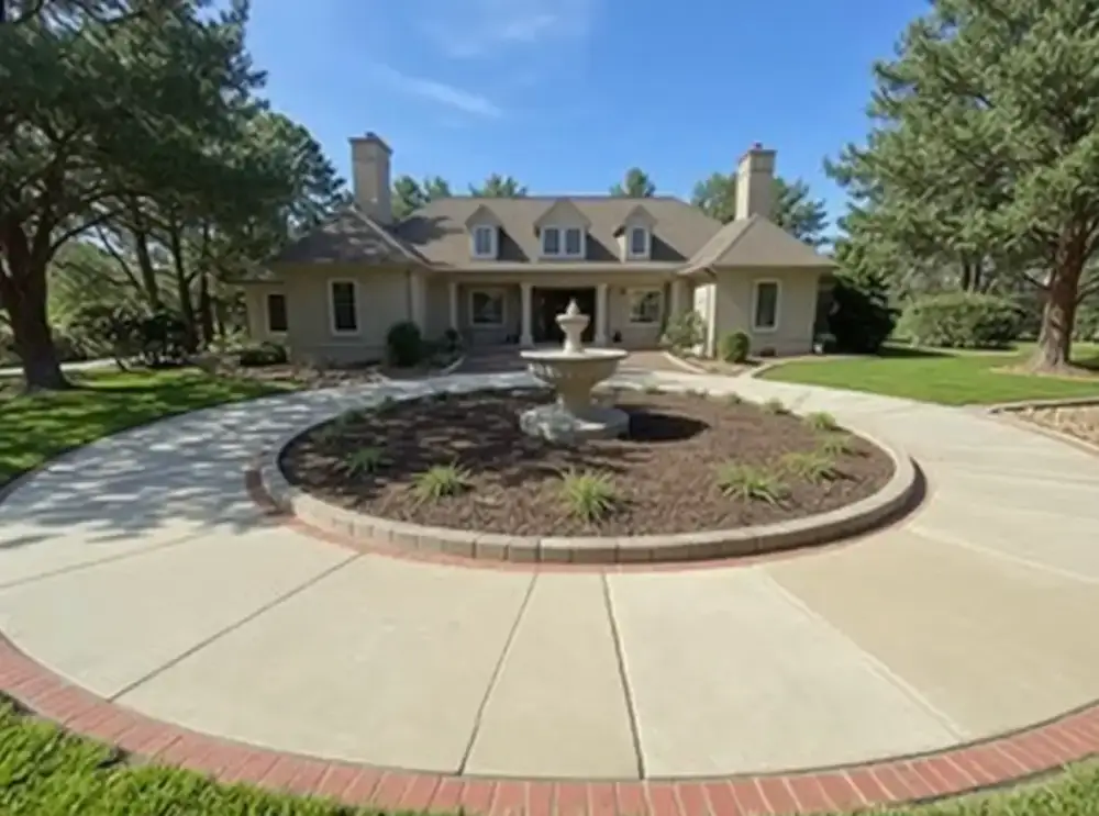 Circular concrete driveway — driveways by JLB in Ankeny, Iowa