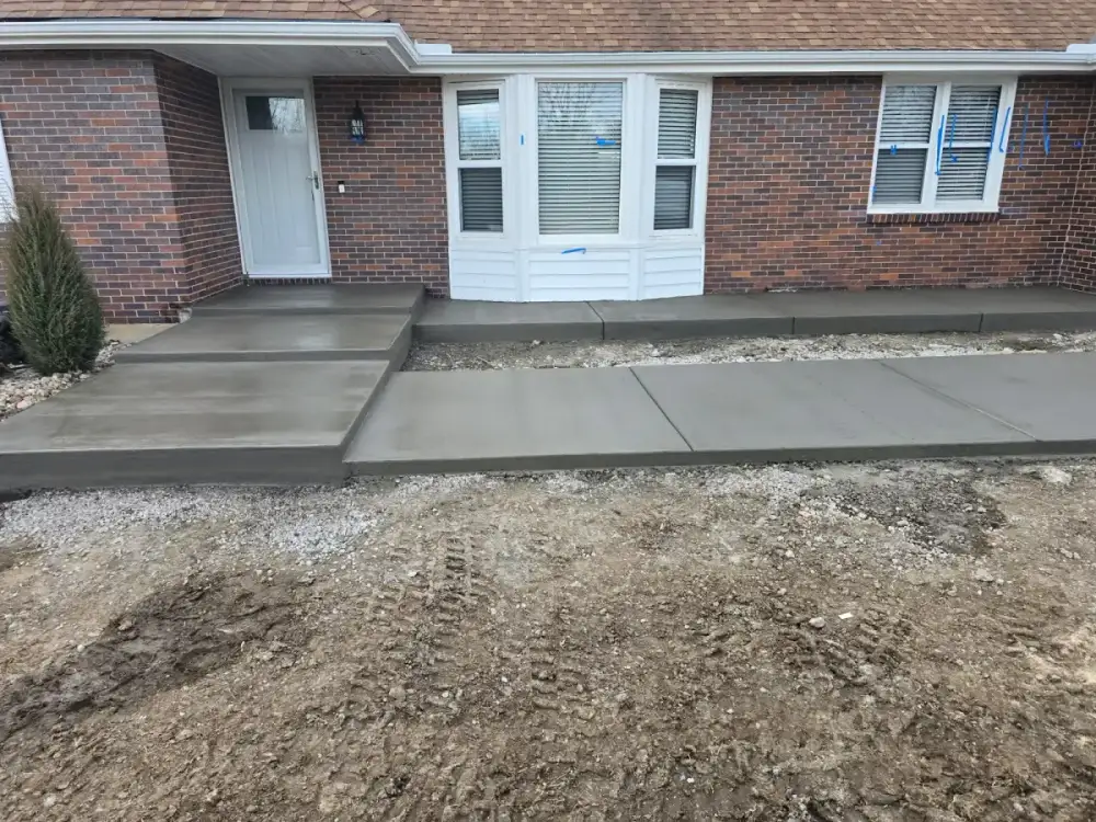 Curved concrete walkway — sidewalks by JLB in Clive, Iowa