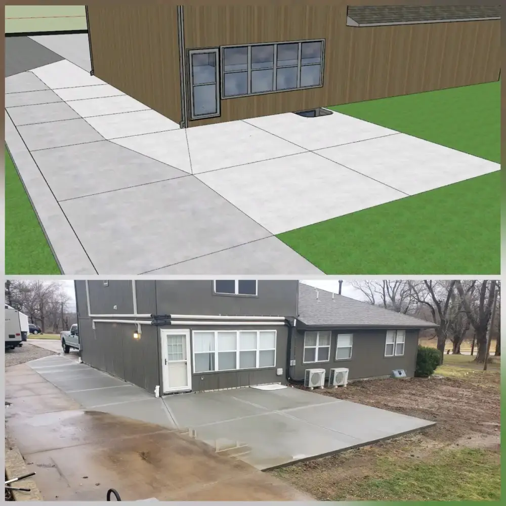 Concrete sidewalk poured by JLB in Clive, Iowa