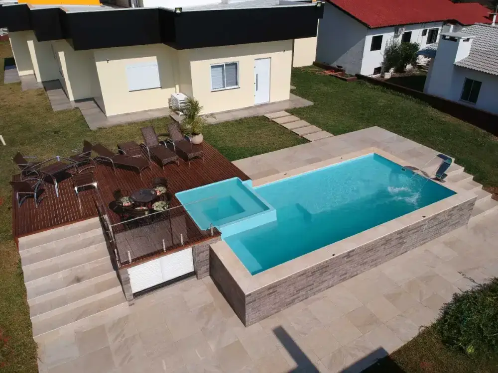 Kisol Evolution fiberglass pool shell — pool installation by JLB in West Des Moines, Iowa