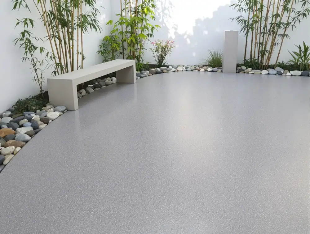 Smooth zen-style stamped concrete — stamped concrete by JLB in Ankeny, Iowa