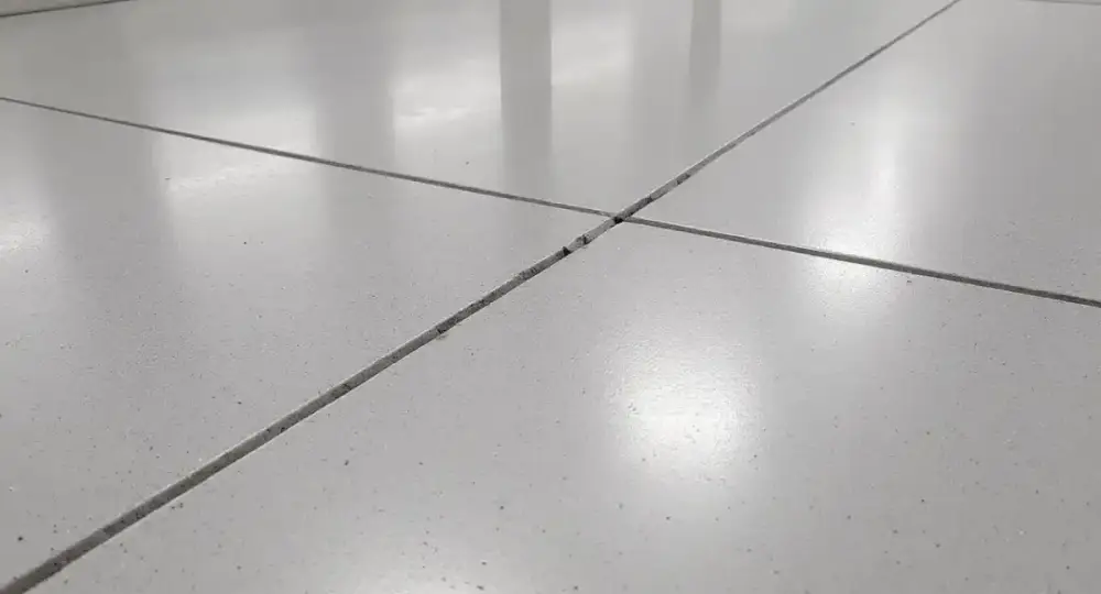 Industrial concrete floor slab with a control joint — industrial floors by JLB in Ankeny, Iowa