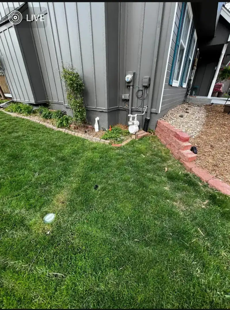 Yard grading and drainage correction to redirect water flow