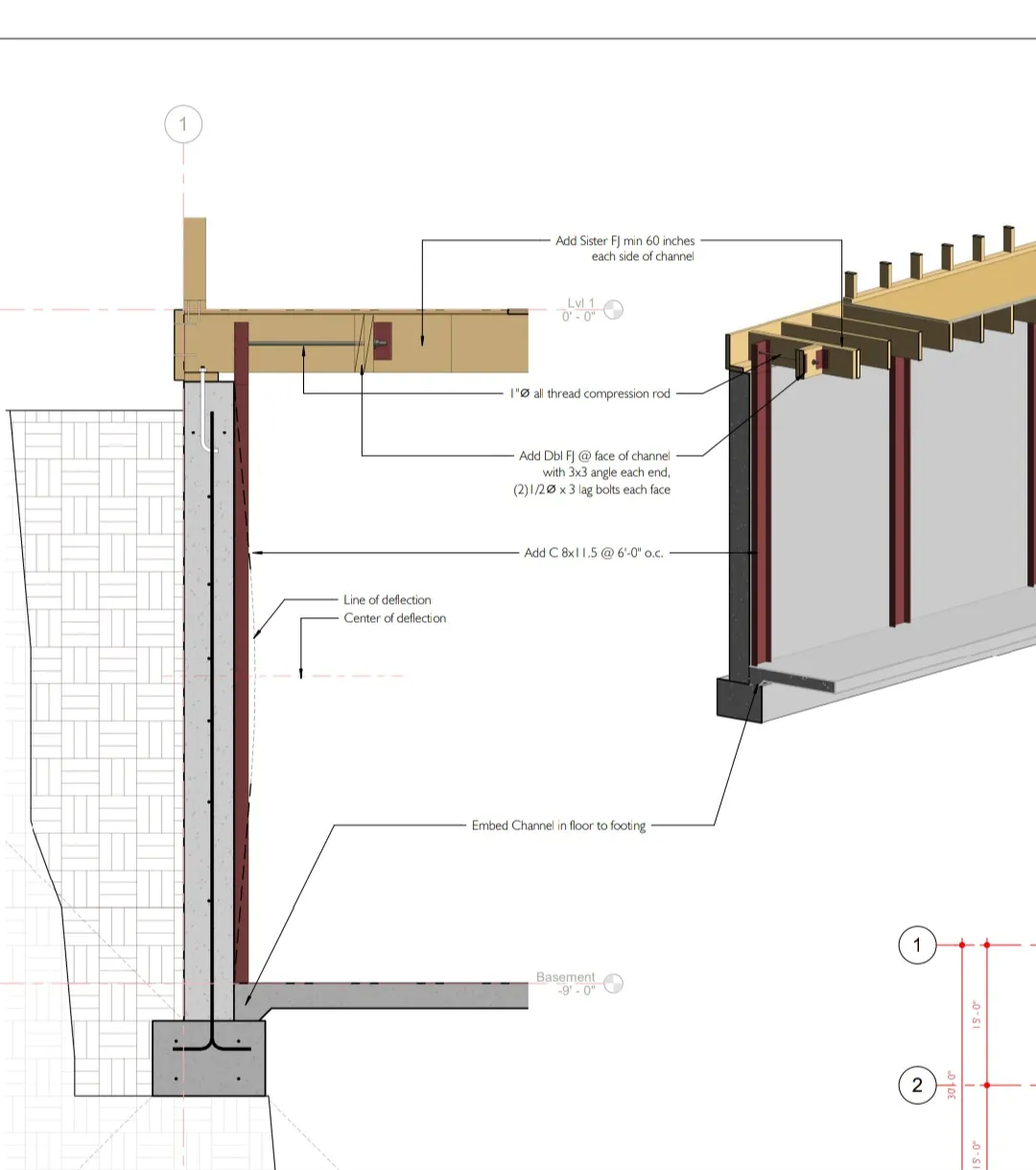 Completed pier installation on residential foundation
