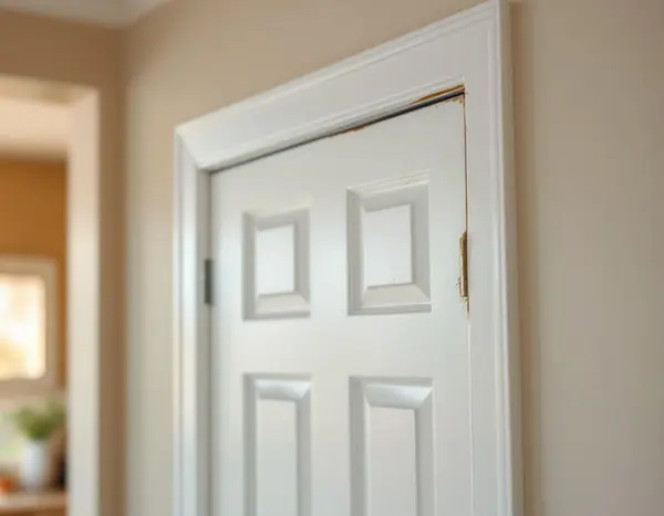 Interior door that sticks — Manson homeowner documents the uneven frame gap